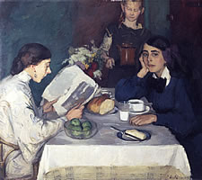 Leo von König, Am Frühstückstisch / At the breakfast table, 1907.